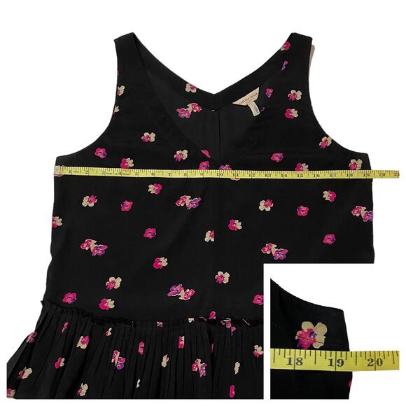Rebecca Taylor Floriana Floral Stretch Silk Tank - Black - 8* - Picture 2 of 15